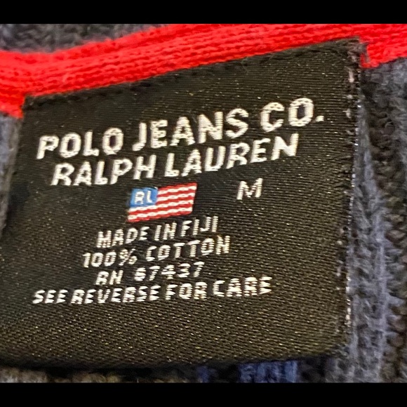 Polo Ralph Lauren Vintage Flag Knit Spell Sweater - Picture 3 of 5